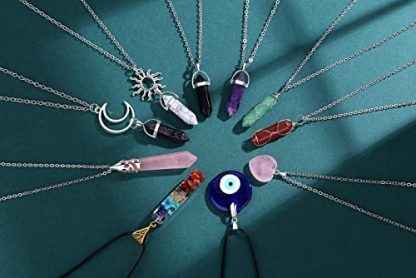 10-Piece Healing Crystal Necklace Collection - Image 2