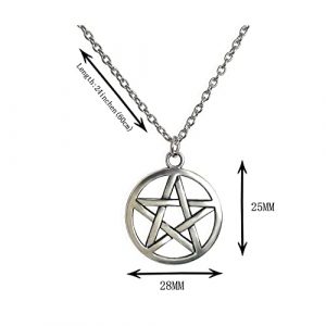 Enchanting Silver Pentagram Pendant Necklace - Image 2