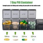 Dual Pack Weekly Pill Organizer - 7 Day Large Capacity Medication Case - Image 4