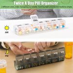 Dual Pack Weekly Pill Organizer - 7 Day Large Capacity Medication Case - Image 6