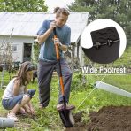 Robust 56-Inch Gardening Shovel with Round Blade and Fiberglass Handle - Image 6