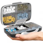 Compact Travel Pill Organizer with Moisture-Proof Design and Secure Lock