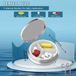 Compact 3-Compartment Pill Organizer with Artistic Design (2-Pack) - Image 3