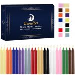 Assorted Color Mini Chime Candles - 24 Pack for Rituals, Meditation, and Celebrations