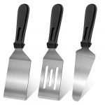 3-Piece Stainless Steel Spatula Set with Heat-Resistant Handles