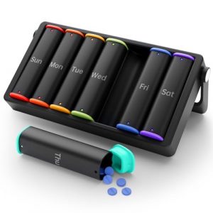 Compact Weekly Pill Organizer for Daily Medication Management
