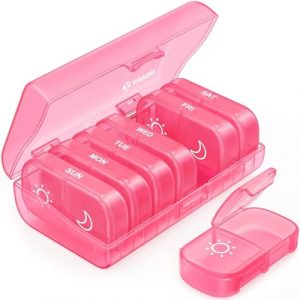 Extra-Large Weekly Pill Organizer with Easy-Fill Design