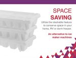 Classic-Size Ice Cube Trays with Easy-Release Design, 3 Pack - Image 6