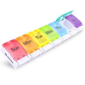 Easy-Open Weekly Pill Organizer with Large Compartments
