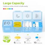 Moisture-Proof Weekly Pill Organizer with Removable Compartments - Image 3