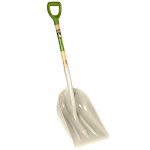 Versatile 46-Inch Poly Scoop with Durable Hardwood Handle and Ergonomic D-Grip