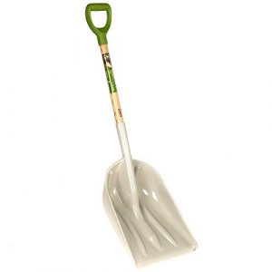 Versatile 46-Inch Poly Scoop with Durable Hardwood Handle and Ergonomic D-Grip