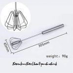 Premium Stainless Steel Hand-Push Rotary Whisk - Image 3