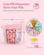 Compact & Cute 7-Compartment Pill Dispenser with Anti-Mix Design - Image 2