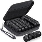 Chic Weekly Pill Organizer with Portable Carry Bag