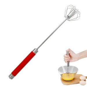 "Effortless Semi-Automatic Stainless Steel Whisk - Master of Mixes"