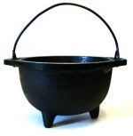 Versatile Cast Iron Cauldron with Handle
