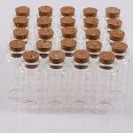 Charming 24-Piece Miniature Glass Bottle Set with Cork Stoppers - Image 4