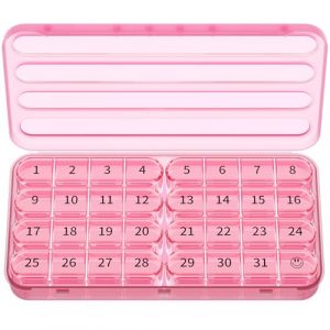 Monthly Pill Organizer with Large Capacity Compartments