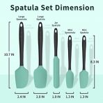 Five-Piece Silicone Spatula Set in Aqua Green and Black - Image 3