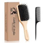 Versatile Boar Bristle Hair Brush for All Hair Types