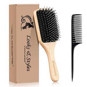 Versatile Boar Bristle Hair Brush for All Hair Types