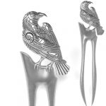 Antique Silver Raven