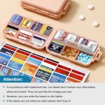 Compact Travel Pill Organizer Kit with Customizable Labels - Image 4
