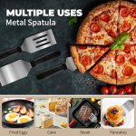 3-Piece Stainless Steel Spatula Set with Heat-Resistant Handles - Image 5