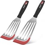Premium Fish Spatula Turner Set of 2 - Perfect for Nonstick Cookware