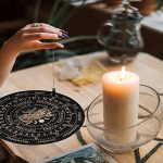 Elegant Wooden Divination Pendulum Board with Crystal Necklace - Image 2