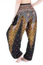 Women's Boho Flowy Yoga Harem Pants with Smocked Waist - Image 3