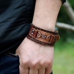 Enchanting Triple Moon Goddess Leather Bracelet - Image 5