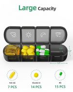 Chic Weekly Pill Organizer with Portable Carry Bag - Image 3