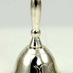 Enchanting Silver Altar Bell with Celestial Design