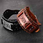 Enchanting Triple Moon Goddess Leather Bracelet - Image 2