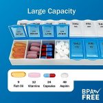 7-Day Dual Time Pill Organizer and Vitamin Case with Large Compartments - Image 3