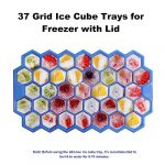 Multi-Purpose Silicone Ice Cube Trays with Lid - Pack of 3 - Image 3