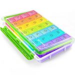 Moisture-Proof Weekly Pill Organizer with Removable Compartments