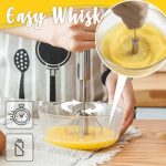 "Effortless Semi-Automatic Stainless Steel Whisk - Master of Mixes" - Image 3