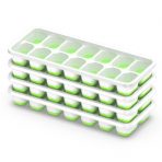 Stackable Ice Cube Trays with Lids - Set of 4