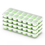 Stackable Ice Cube Trays with Lids - Set of 4