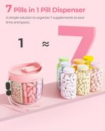 Compact & Cute 7-Compartment Pill Dispenser with Anti-Mix Design - Image 6