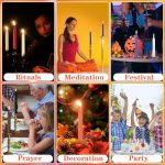 Assorted Color Mini Chime Candles - 24 Pack for Rituals, Meditation, and Celebrations - Image 3