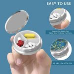 Compact 3-Compartment Pill Organizer with Artistic Design (2-Pack) - Image 4