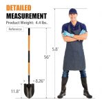 Robust 56-Inch Gardening Shovel with Round Blade and Fiberglass Handle - Image 3