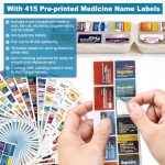 Compact Travel Pill Organizer Kit with Customizable Labels - Image 2