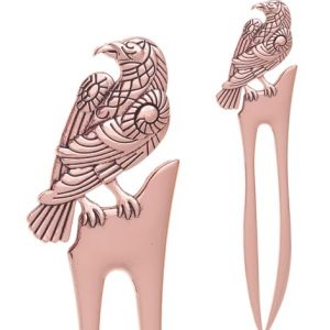 Antique Rose Gold Raven Hair Forks (2pcs Set)