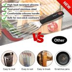 Premium Fish Spatula Turner Set of 2 - Perfect for Nonstick Cookware - Image 4
