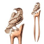 Antique Rose Gold Raven Hair Forks (2pcs Set) - Image 7